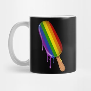 LGBT Shirt Support, Ice Cream Rainbow Flag Gay Lesbian Pride Mug